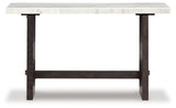 Burkhaus - Sofa Table - White / Dark Brown