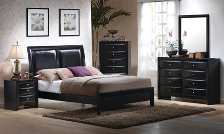 BENSON Black Leatherette Bed