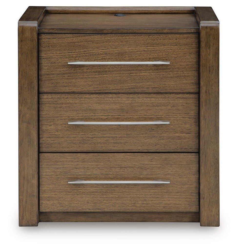Marxmore - Three Drawer Night Stand - Brown