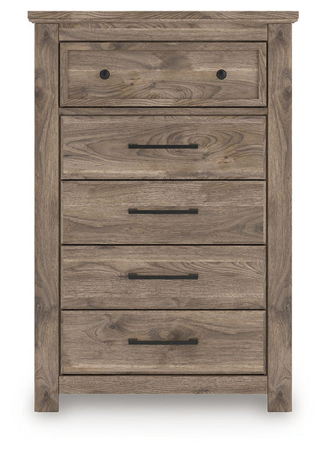 Rusticott - Five Drawer Chest - Brown