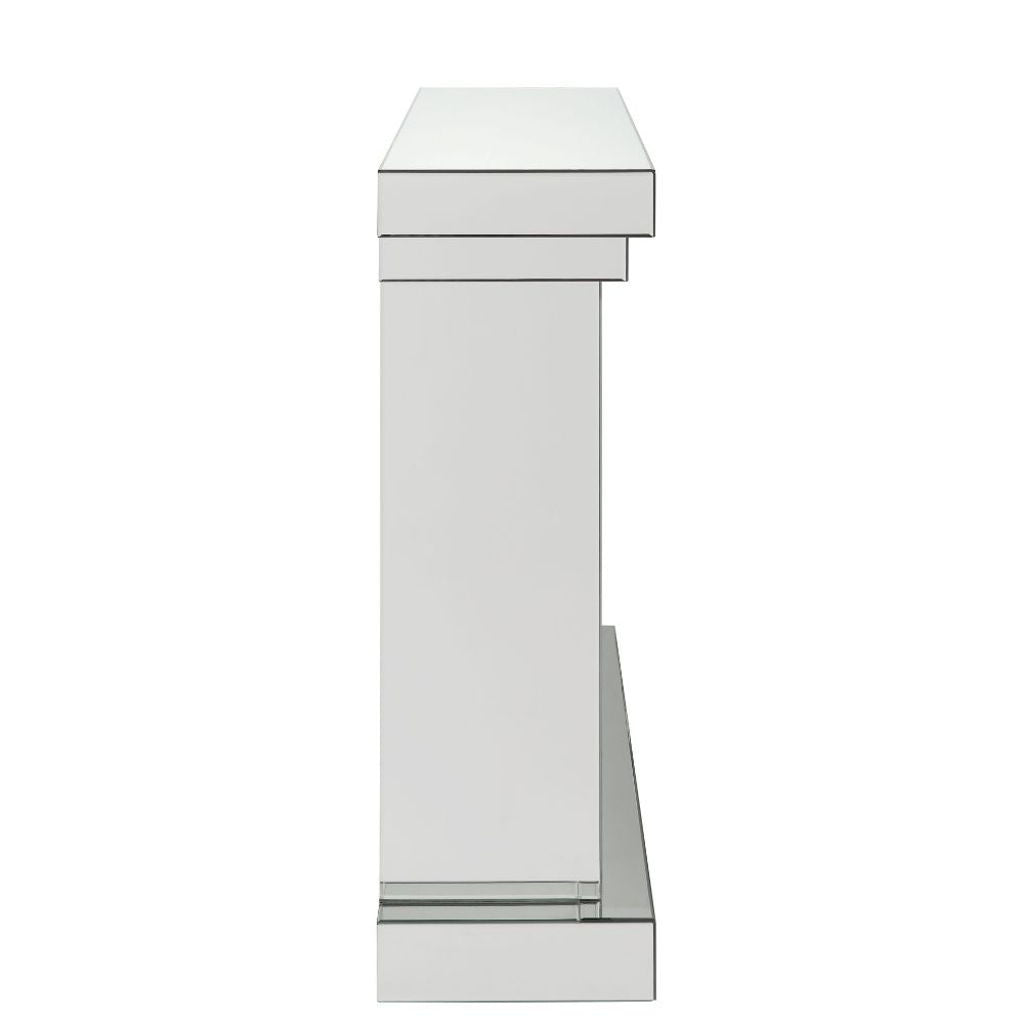 Nysa - 42" Fireplace - Mirrored & Faux Crystals
