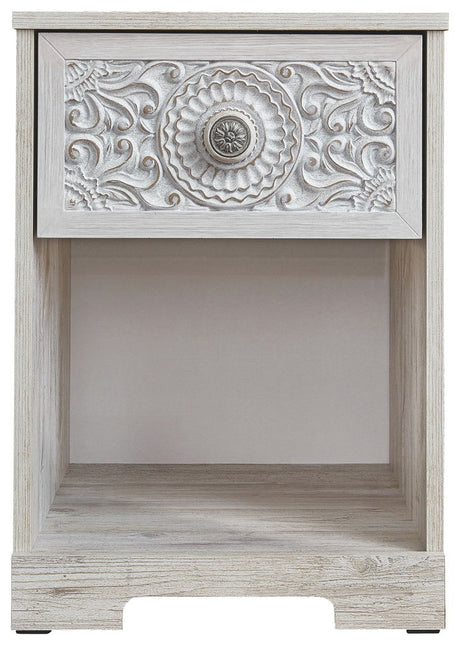 Paxberry - One Drawer Night Stand - Whitewash