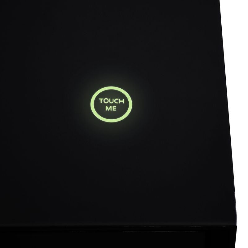 JACEON Black LED Black TV Stand