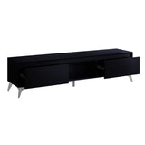 JACEON Black LED Black TV Stand