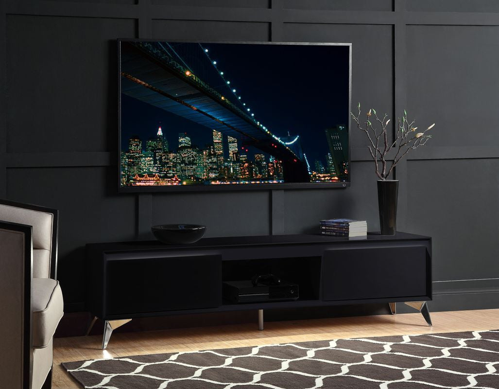 JACEON Black LED Black TV Stand