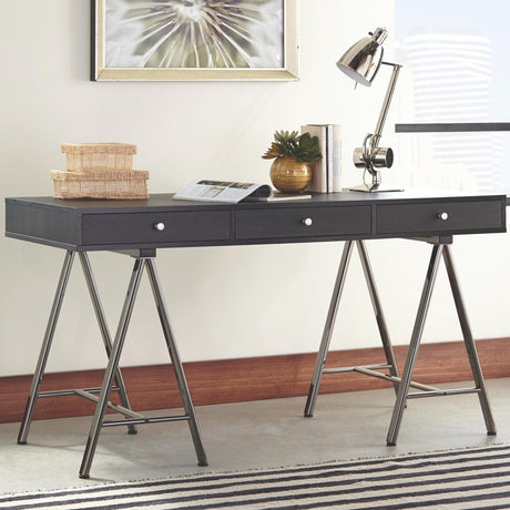 CAIN 58'' Wide Black & Gray Desk