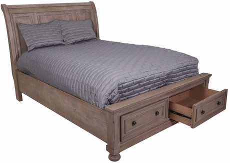 Braylon Grey Platform Storage Bed