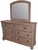 Braylon Grey Dresser/Mirror With Hidden Storage