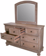 Braylon Grey Dresser/Mirror With Hidden Storage