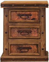 BROCK Real Copper & Iron 26" Wide x 32" Height Nightstand