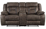 PEGASUS Brown Reclining Sofa and Loveseat