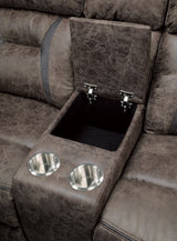 PEGASUS Brown Reclining Sofa and Loveseat