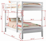 Paulina White Twin Over Twin Bunkbed With Trundle