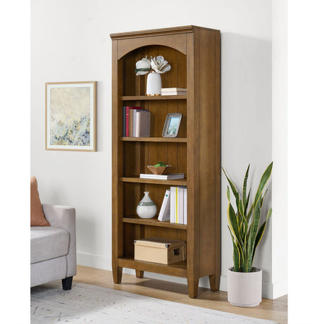 Portico - Open Bookcase - Brown Oak