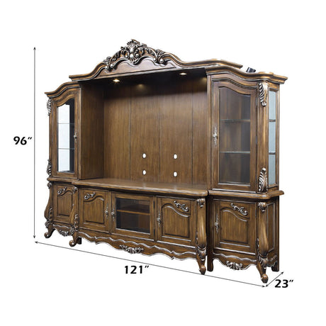 Latisha - Entertainment Center - Antique Oak