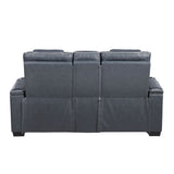 Apex - Power Double Reclining Loveseat With Center Console, Power Headrests, Storage Arms With Cup Holders, Wireless Charger, Air Massage And Heat, LED Lighting And Charging Ports