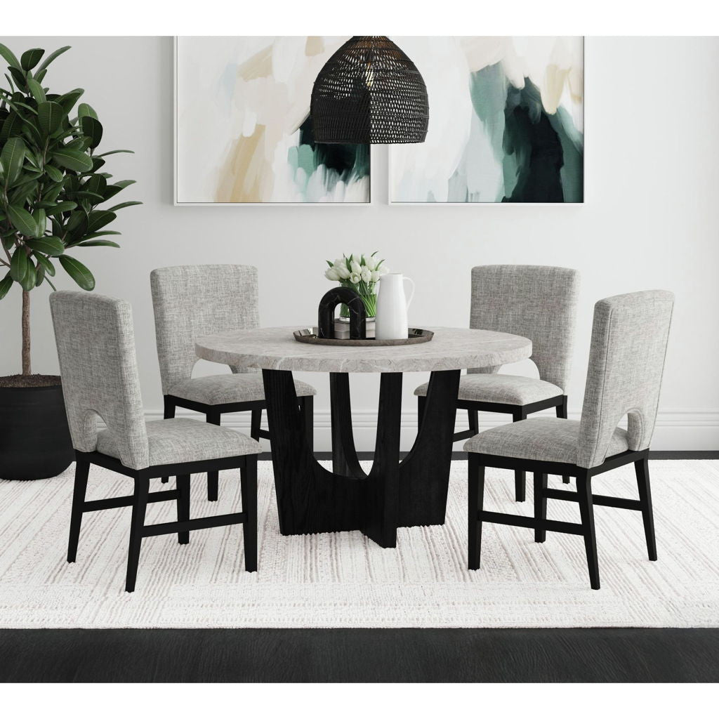 Oregon - Round Table With Faux Marble Top