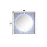 Noralie - Accent Mirror With LED - Mirrored, Faux Diamonds