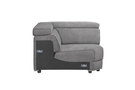 Alwin - Modular Wedge - Dark Gray Fabric