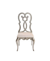 Esteban - Side Chair (Set of 2) - Ivory Velvet & Antique Champagne