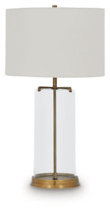 Gizeh - Glass Table Lamp - Clear / Gold Finish