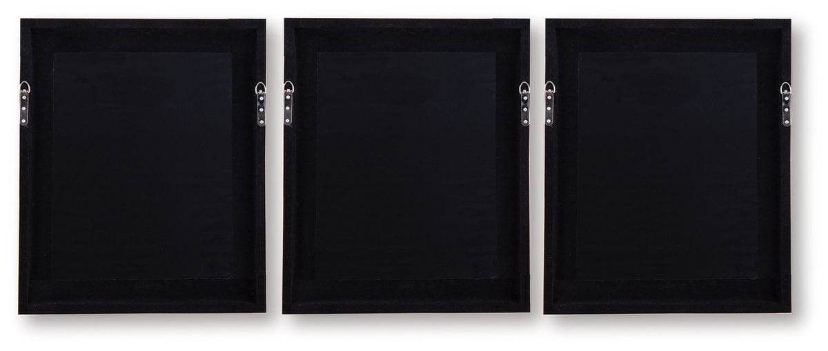Hendridge - Wall Art Set (Set of 3) - Taupe / White