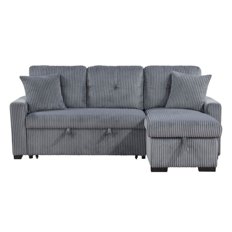 Rhett - 3 Piece Reversible Sectional With Pull-Out Bed And Hidden Storage