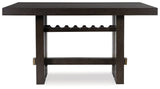 Burkhaus - Rectangular Dining Room Counter Table - Dark Brown