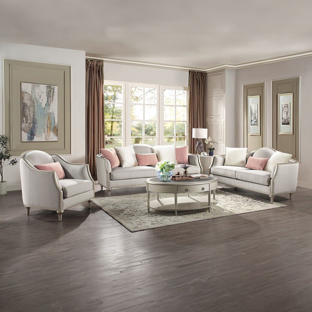 Kasa - End Table - Sintered Stone & Champagne