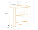 Bellaby - One Drawer Night Stand - Whitewash