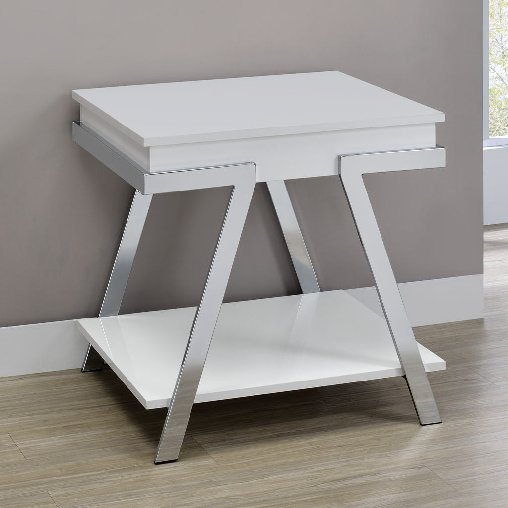 Zena - End Table - White