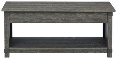 CALEB Gray 43" Wide Lift Top Coffee Table (RTA)