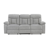 Jules - Double Reclining Sofa - Gray
