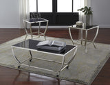 Cagney Metallic Chrome 3-PC End Tables