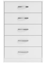 CASSIA White 27" x 41" Five-Drawer Chest (RTA)