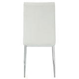 Kamaile - Side Chair (Set of 2) - Beige Synthetic Leather & Chrome