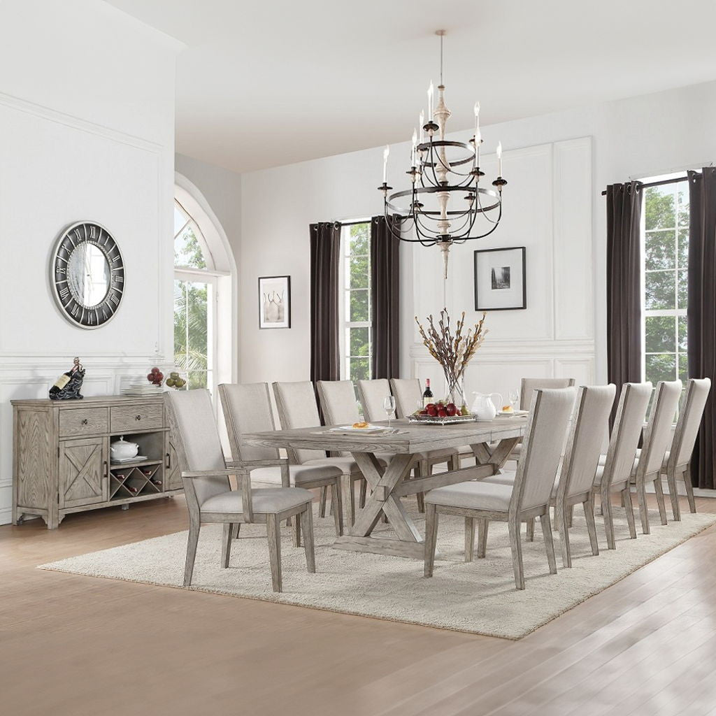 Rocky - Side Chair (Set of 2) - Fabric & Gray Oak