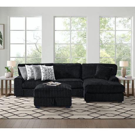 Nightfall - Storage Ottoman - Grand Cord Black