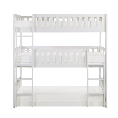 Galen - Triple Bunk Bed - White