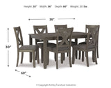 Caitbrook - RECT DRM Table Set (Set of 7) - Gray