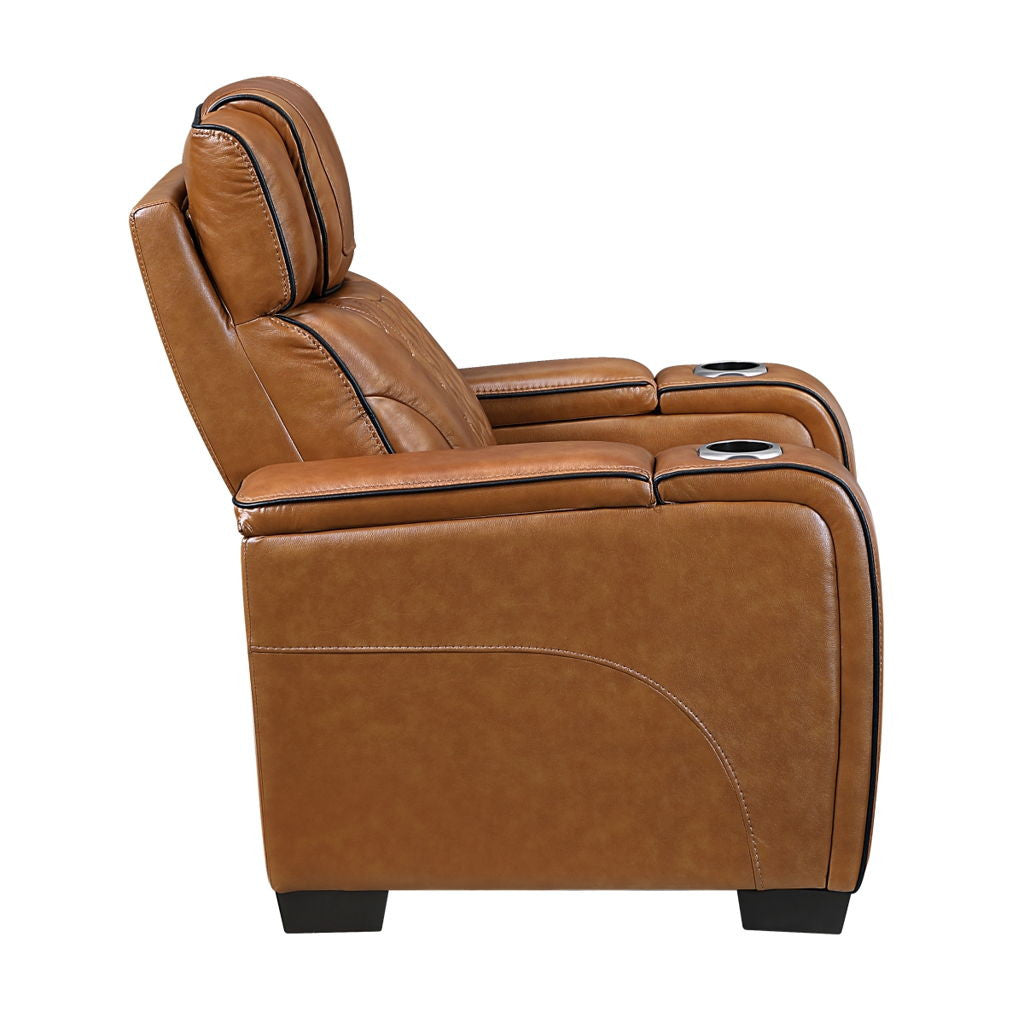 Apex - Power Reclining Chair With Power Headrest, Storage Arms With Cup Holders, Air Massage And Heat, LED Lighting And Charging Ports