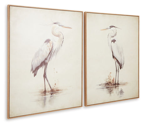 Aubinell - Wall Art Set (Set of 2) - Beige