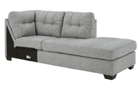 NANDRI Light Gray 34" Wide Right Arm Corner Chaise