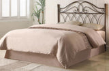 CHARLOTTE Brown F/Q Metal Headboard Bed
