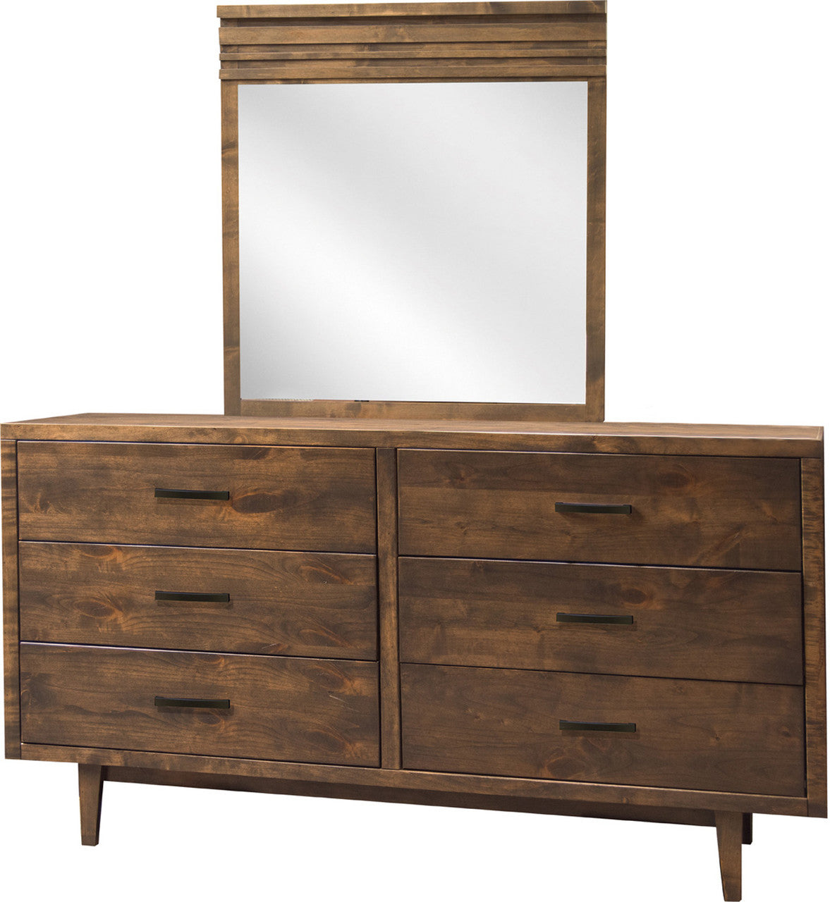 Cody Aged Brown Dresser & Mirror