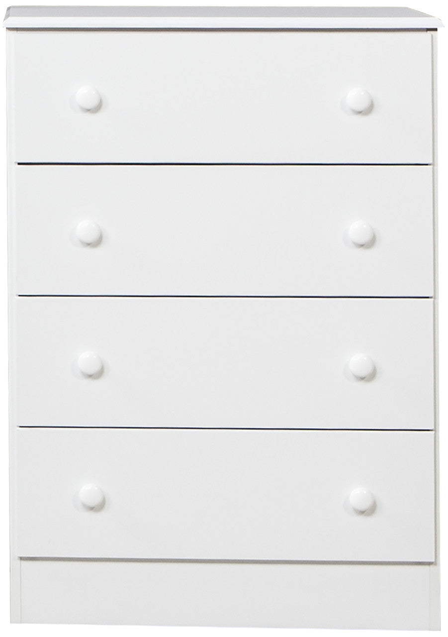 COEPTO White 27" Wide 4 Drawer Chest