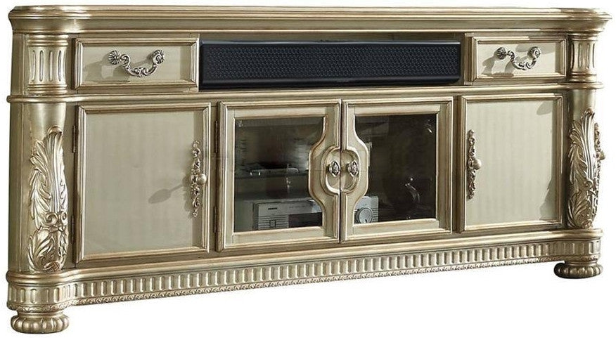 CROWNWOOD Gold 84" Wide TV Stand