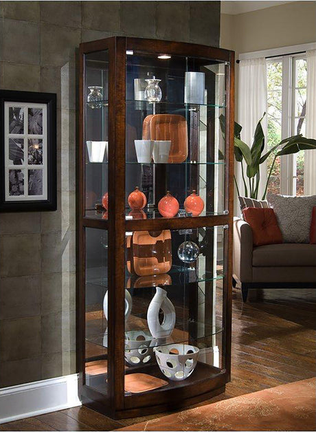 Gulf Dark Brown Lighted Curio