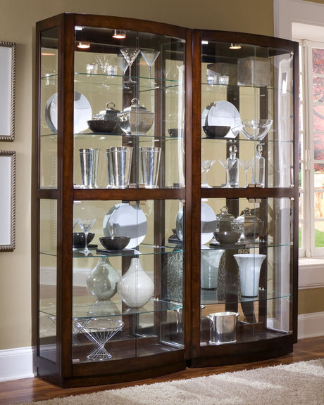 Gulf Dark Brown Lighted Curio