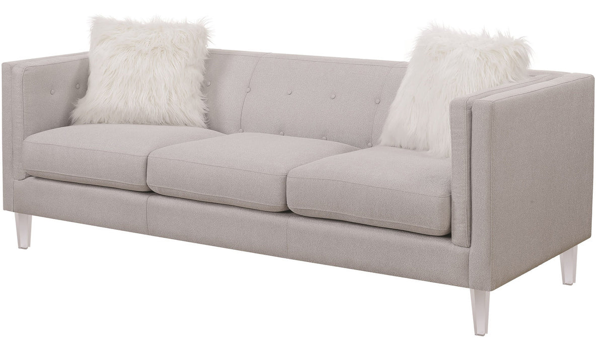 CYDNEY Light Grey Sofa & Loveseat